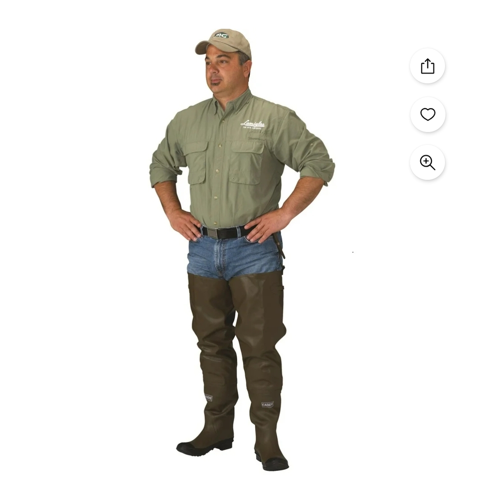 Caddis Men's Green Waders Size 10 New